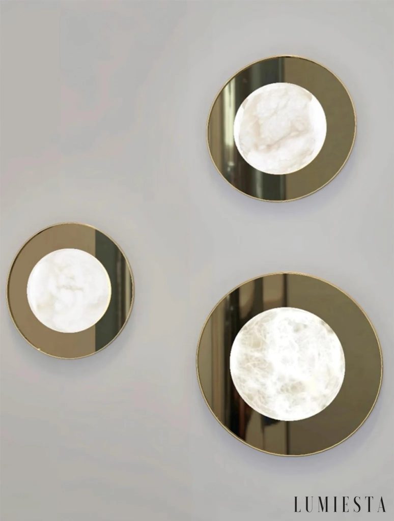 Chmuria - alabaster wall light Ø 33-44 cm