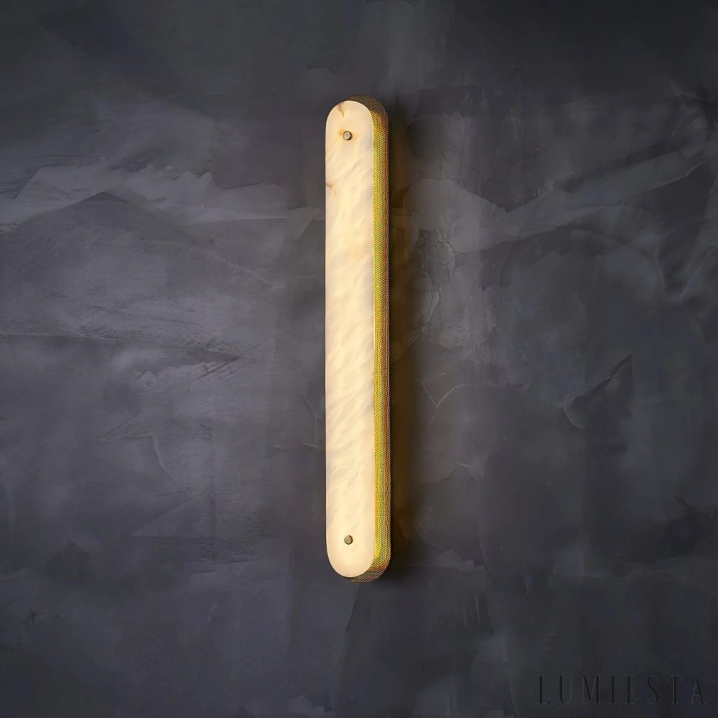 Traveria - elongated alabaster wall light, height 40-80 cm
