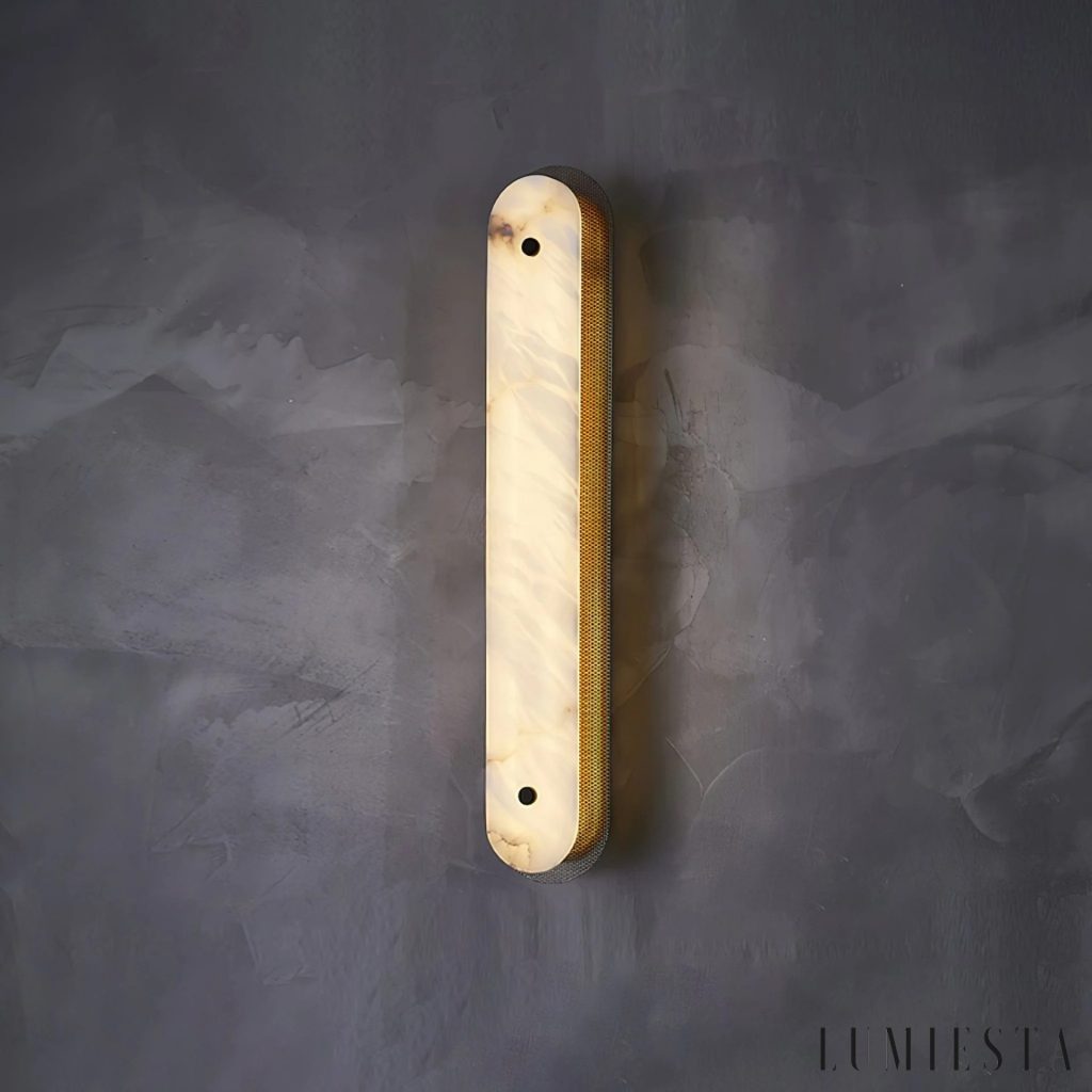 Traveria - elongated alabaster wall light, height 40-80 cm