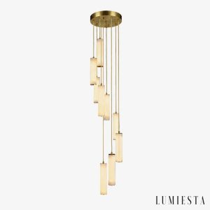 Rocia - alabaster column chandelier