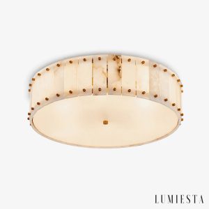 Ombria - alabaster ring flush ceiling light