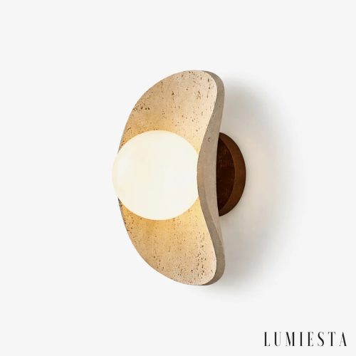 Aerolithia - travertine wall light Ø 14 cm