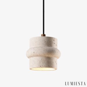Adriaticia - travertine pendant light Ø 14 cm