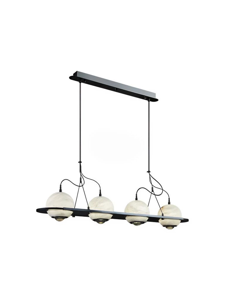Coimbria - 3-light copper pendant light, length 90 cm