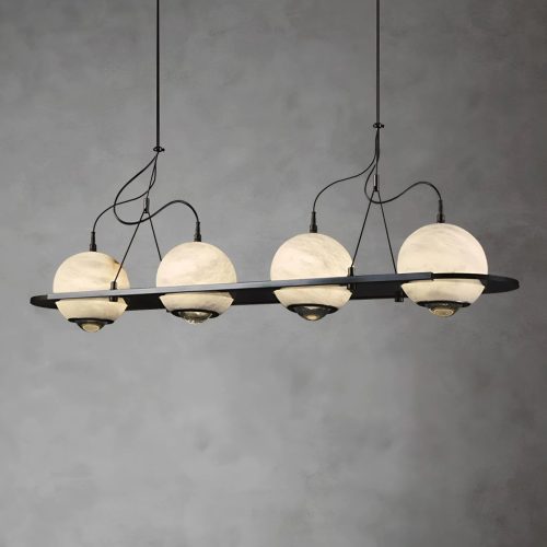 Coimbria - 3-light copper pendant light, length 90 cm
