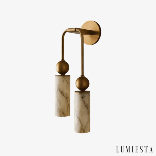 Ferraria - alabaster wall light with copper