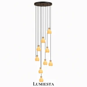 Parnia – cascading alabaster chandelier