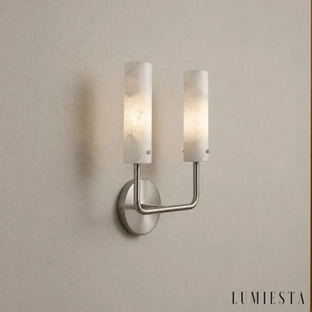 Sarteano - alabaster wall light Width 12 cm - mounting detail