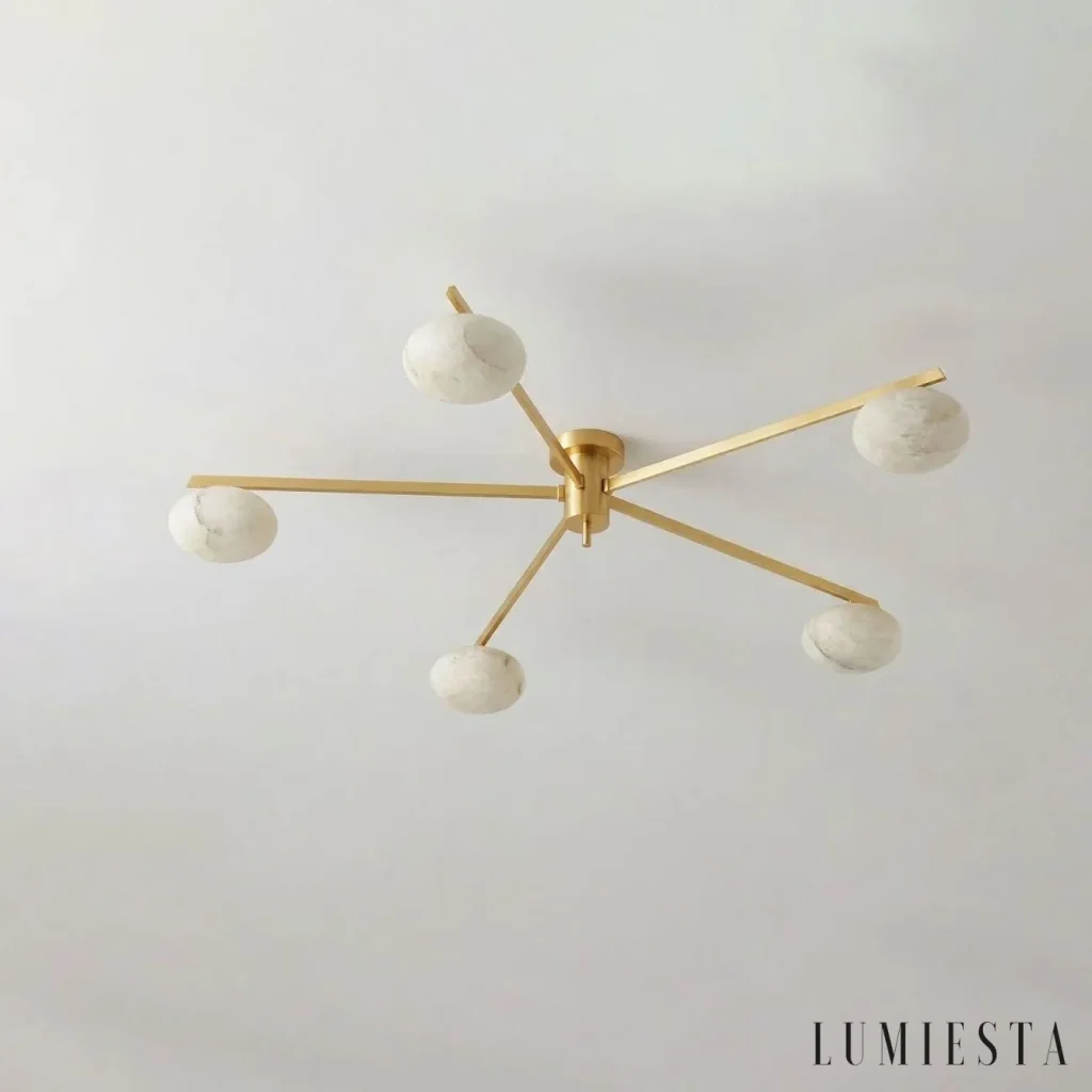 Burgos - alabaster flush ceiling light Ø 85 cm - mounting detail