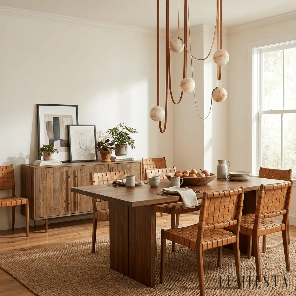 Baiona - alabaster pendant light Ø 203 cm - in an interior setting