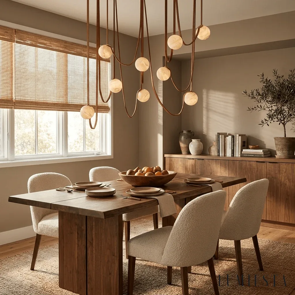 Baiona - alabaster pendant light Ø 203 cm - in daylight