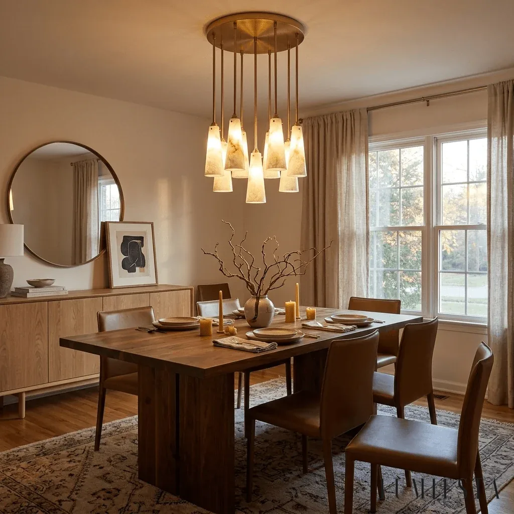 Ubeda - alabaster cluster pendant light - shade and base detail