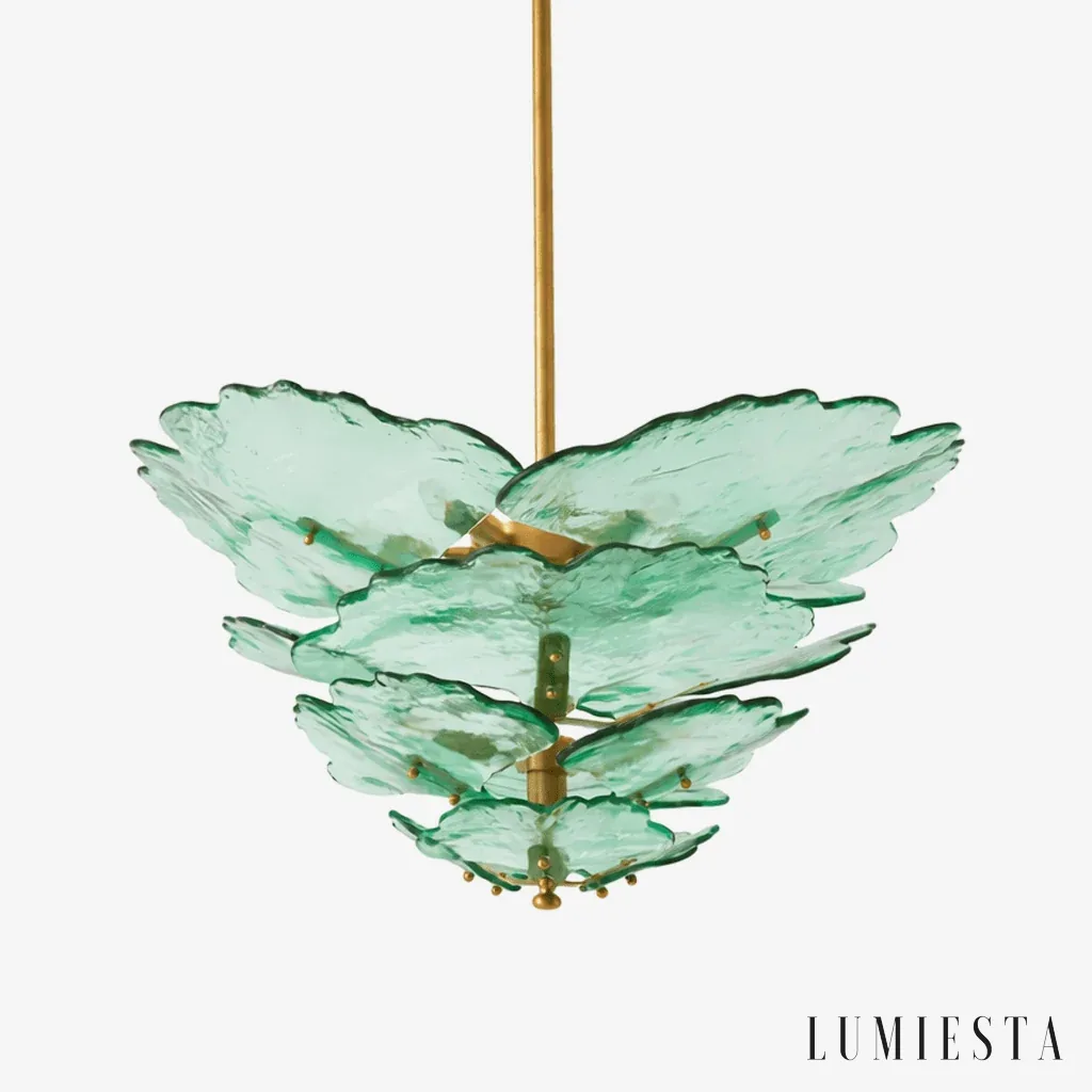 Chioggia - glass petal chandelier Ø 83 cm - front view