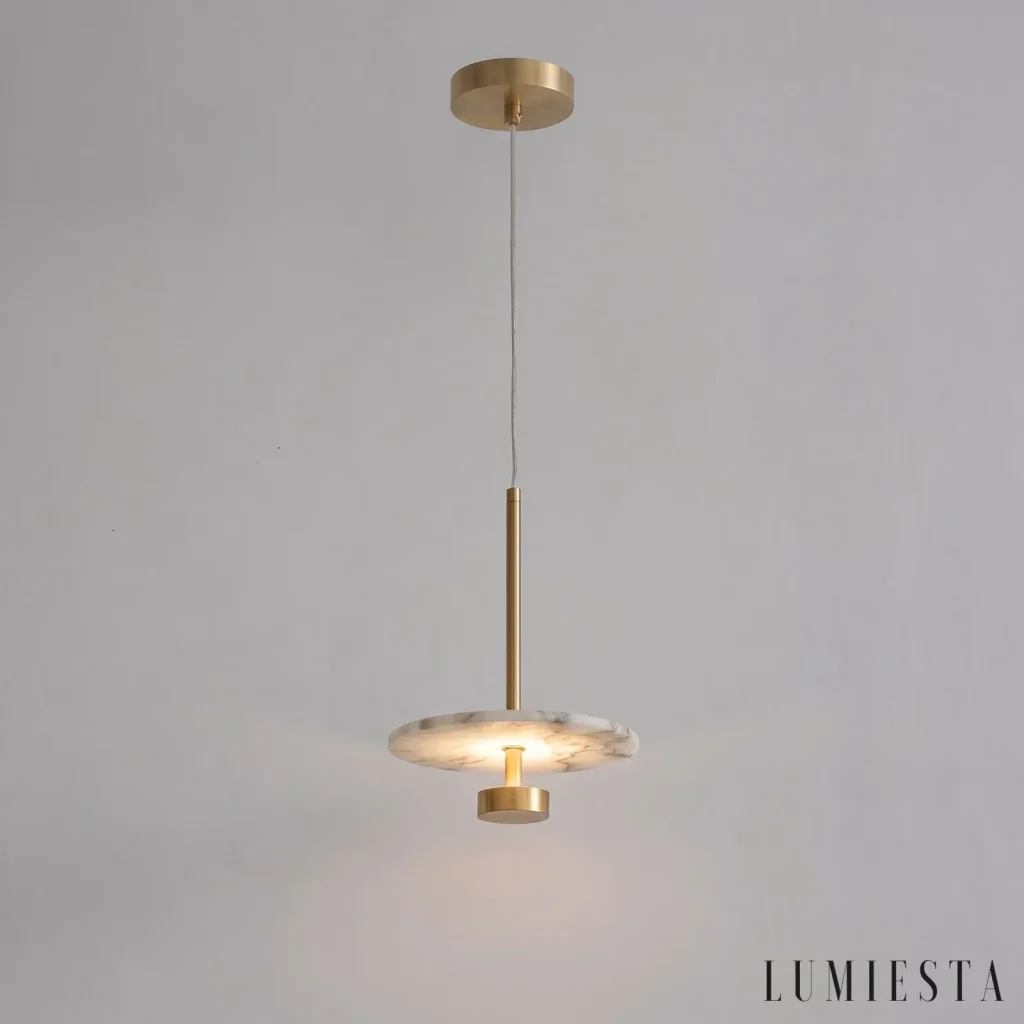 Montaione - lampa wisząca alabastrowa Ø 20 cm - w dziennym świetle