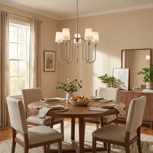 Castagneto - alabaster chandelier with arched arms Ø 76 cm - material detail - copper