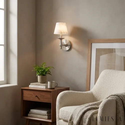 Capoliveri - Alabaster Wall Light with Copper Arm 15 cm - material detail - copper