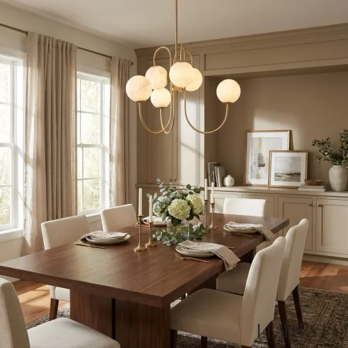 Asciano - alabaster chandelier with copper, sphere Ø 82 cm - material detail - alabaster