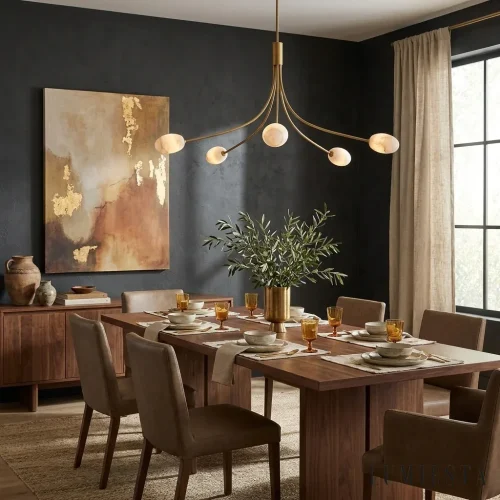 Trequanda - round alabaster chandelier with copper Ø 150 cm - material detail - copper