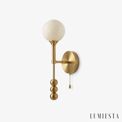 Chianciano - Alabaster Wall Light with Copper 15 x 54 cm - front view
