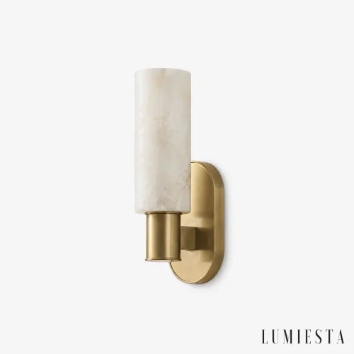 Plasencia - alabaster wall light, 38 cm high - front view