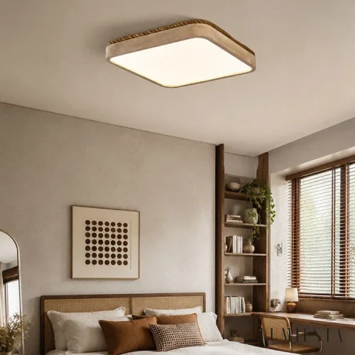 Ferentino - travertine ceiling light 7 cm high with jute rope - material detail - travertine