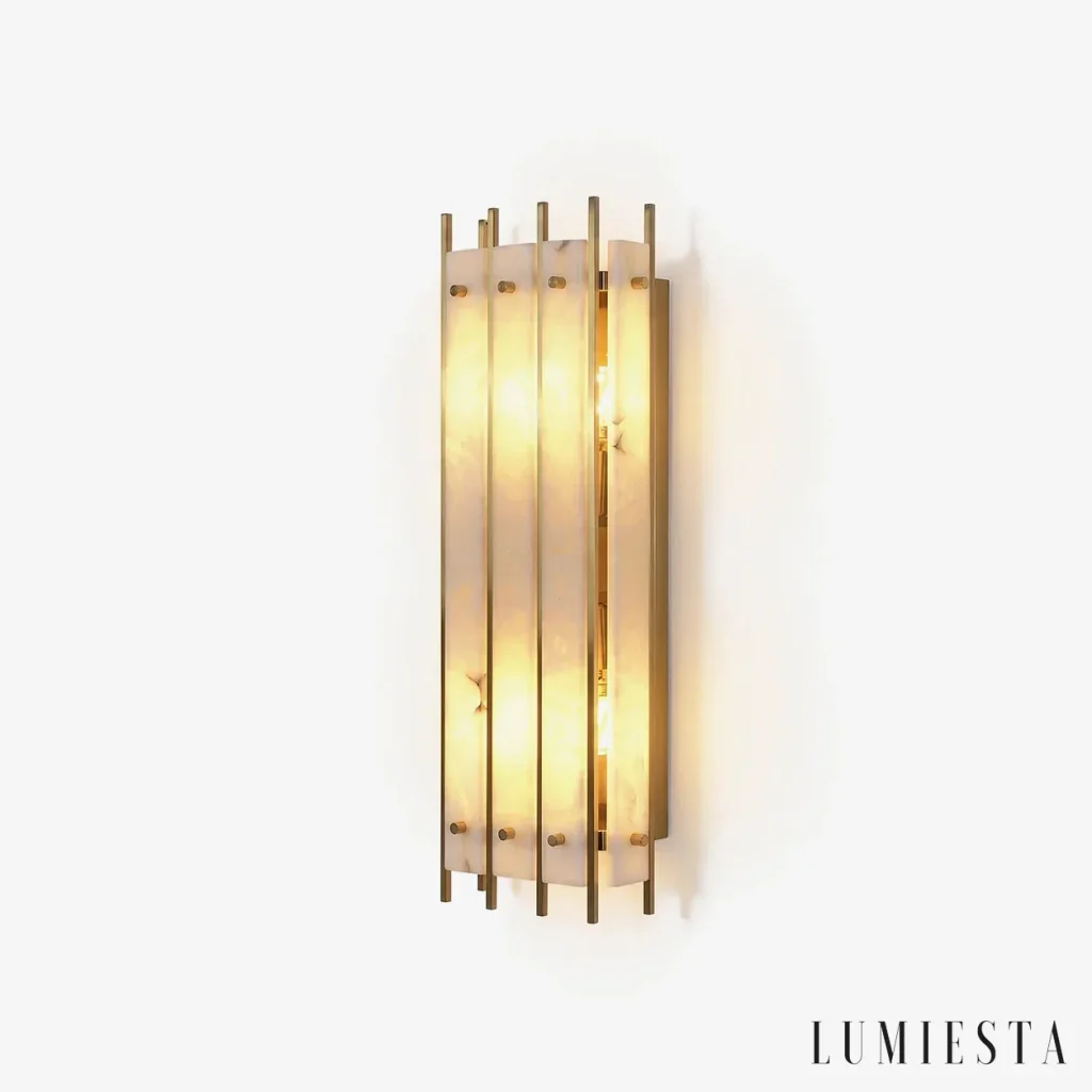 Belmonte - alabaster wall light, height 65 cm - front view